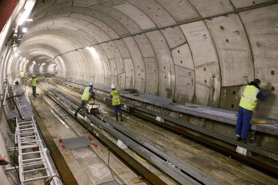 En souterrain sur le tronçon central de la 3ème ligne En souterrain sur le tronçon central de la 3ème ligne