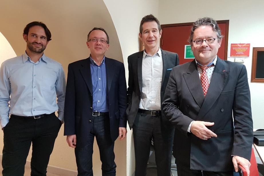 Médéric Colas (Banques Populaires), Christophe Guillot (Pierre Fabre), Hervé kowakczyk (Tisséo), Daniel Dure (Météo France)
