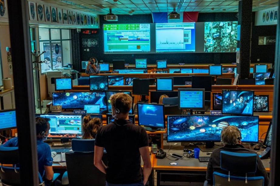 Le FOCSE Mars 2020, centre de mission de l'instrument SuperCam au centre spatial de Toulouse. Nasa/JPL Celtech-2021. 