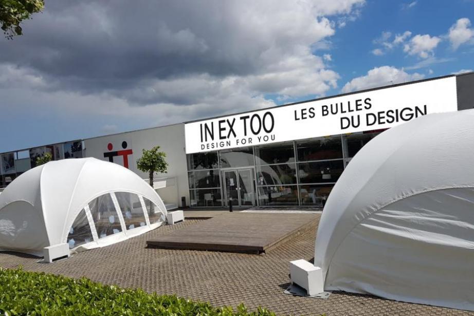 Les Bulles du design devant le magasin de la rue des Ardennes, du 8 mars au 15 juin, pour exposer des fabricants de meubles de jardin. Les Bulles du design devant le magasin de la rue des Ardennes, du 8 mars au 15 juin, pour exposer des fabricants de meubles de jardin.