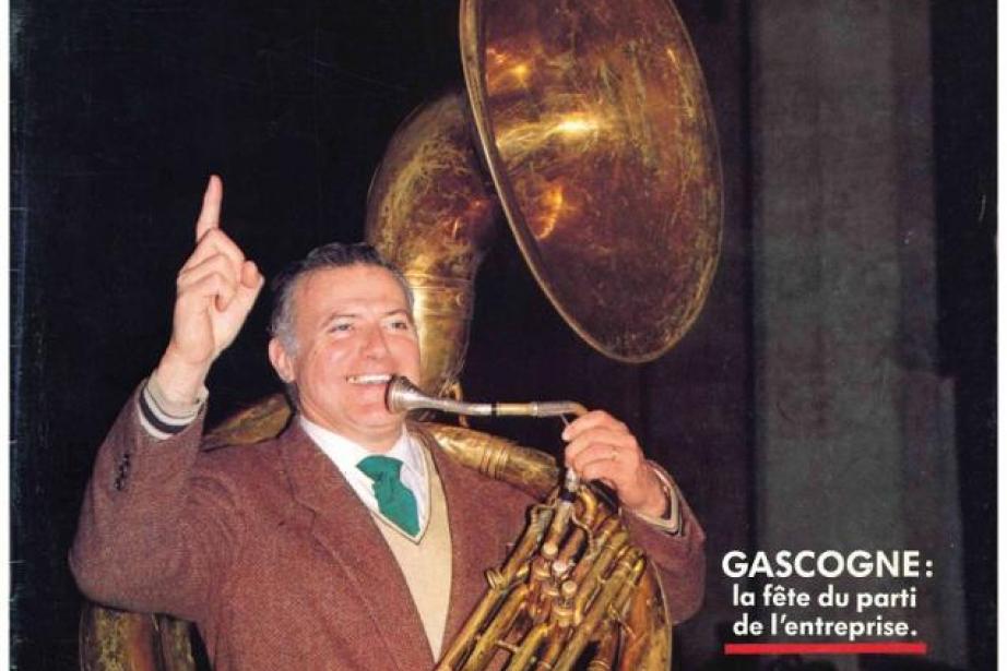 La une d'Entreprises Midi-Pyrénées avec André Daguin fêtant en décembre 1985 sa victoire aux élections à la CCI d'Auch 