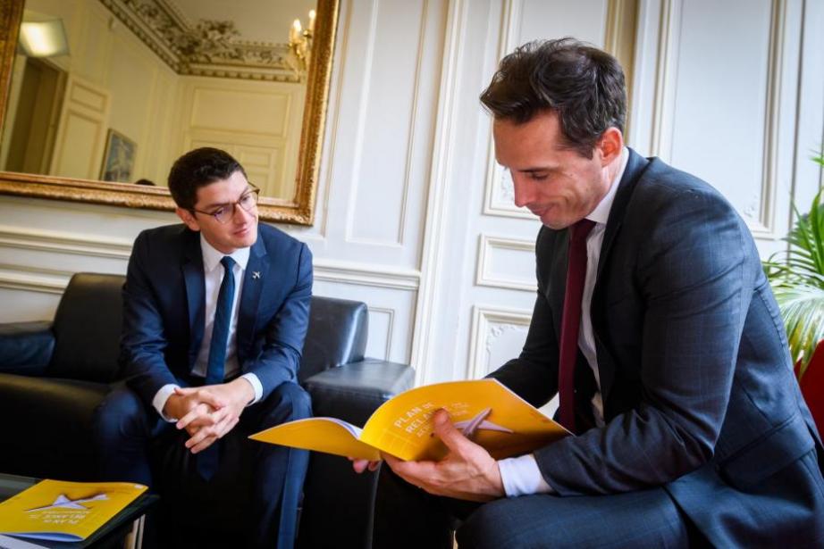 Mickaël Nogal, député LREM de Haute-Garonne, Jean-Baptiste Djebbari, secrétaire d’État aux Transports Mickaël Nogal, député LREM de Haute-Garonne, Jean-Baptiste Djebbari, secrétaire d’État aux Transports