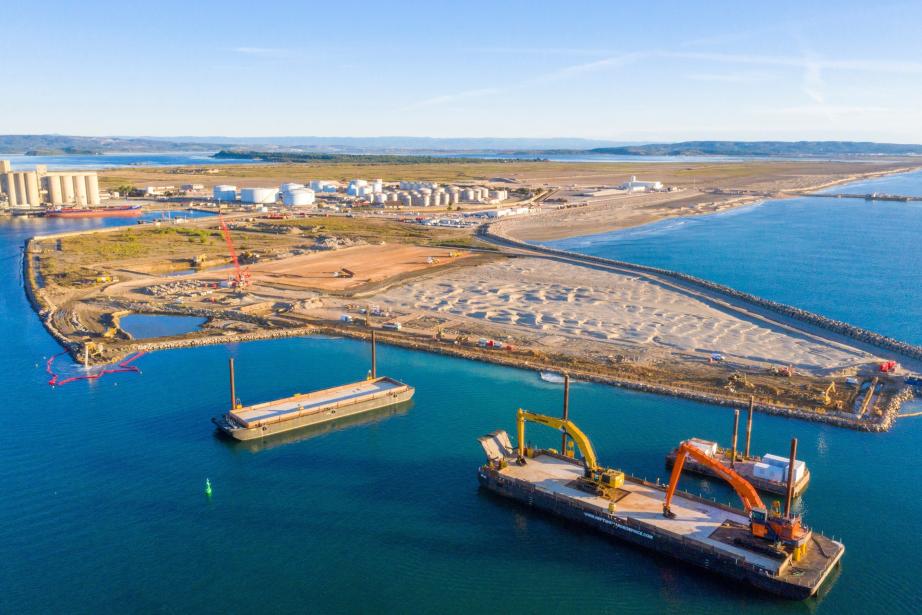 Les travaux vont se poursuivre en 2024 à Port-la-Nouvelle, notamment sur la partie marchandise. (Photo : Lydie Lecarpentier - Région Occitanie)