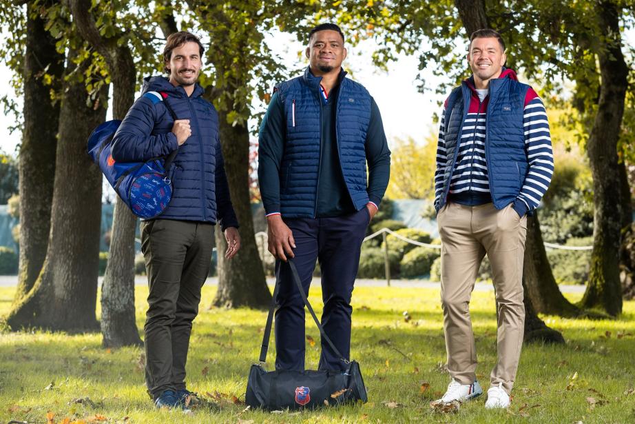 Julien Tourtoulou (à gauche) et Jean-Charles Maurat ont fondé Religion Rugby en 2011 et possèdent des ambassadeurs emblématiques de la marque comme l'ancien 2e ligne du Stade Toulousain Joe Tekori (au centre). (Photo : Religion Rugby)