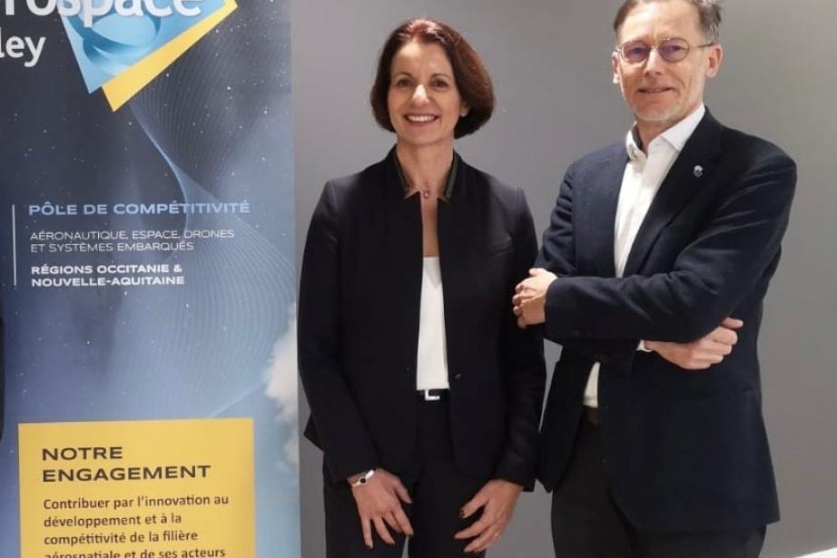 Anouk Laborie, directrice générale et Bruno Darboux, président d'Aerospace Valley. (Photo Aerospace Valley)