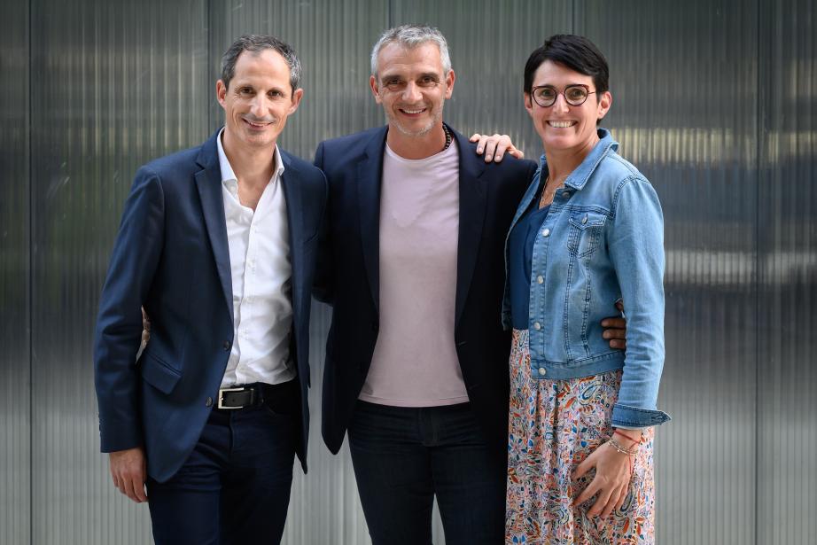 Gabriel Pacheco, Marc Brimeux et Sandra Françonnet, les co-fondateurs de Safti, qui ont reçu le Prix Entrepreneur de l'année 2023 pour la région Occitanie, mardi 10 octobre 2023. (Photo : Safti)