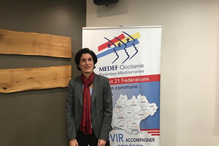 Sophie Garcia, présidente du Medef Occitanie. 