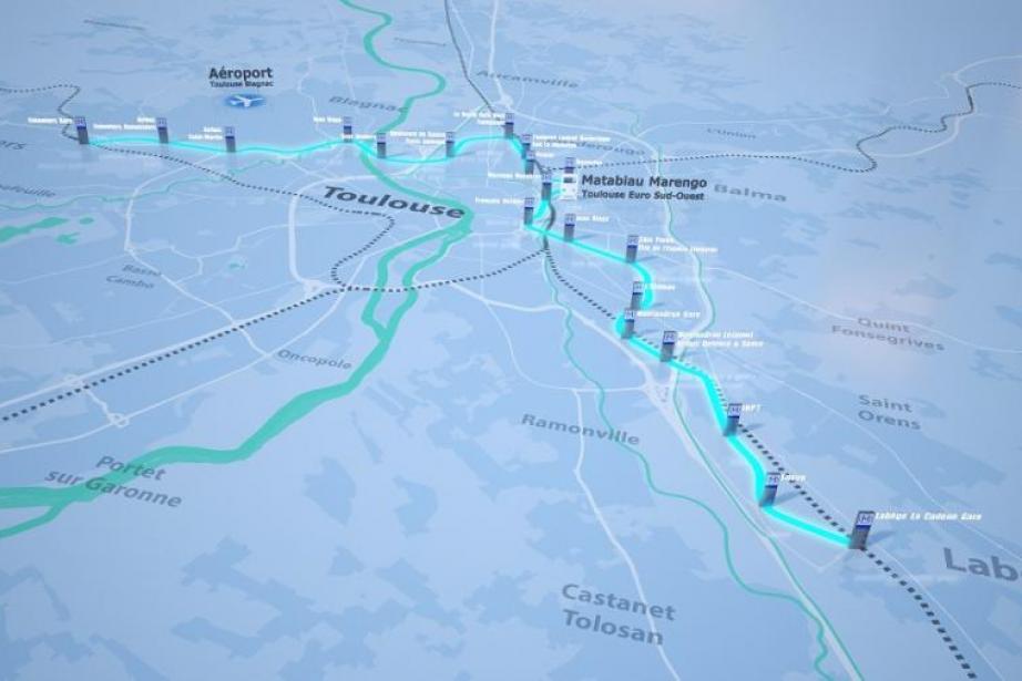 Moins de 40 mn entre Labège et l'Aéroport