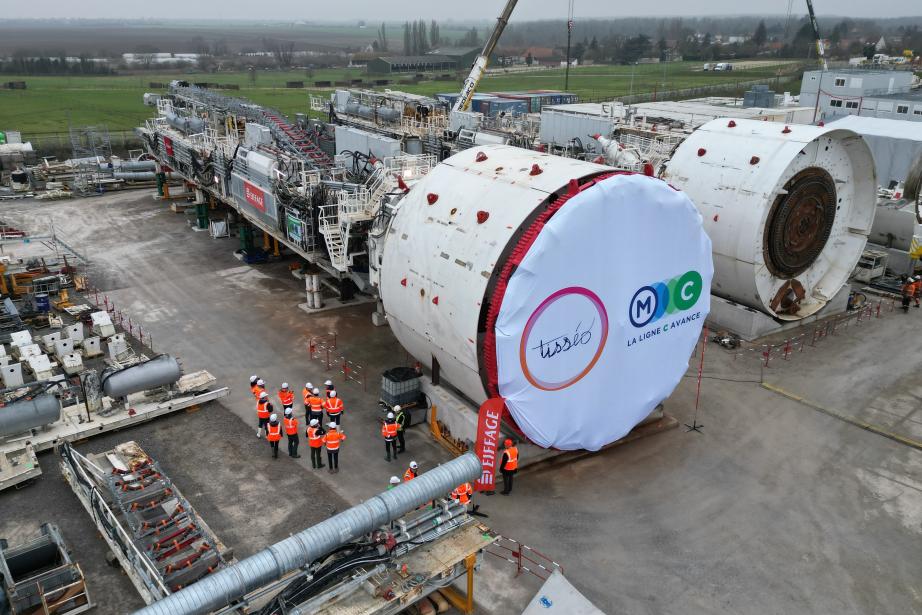 Le chantier de la ligne C du métro de Toulouse bat son plein, comme ici au tunnelier de la Ligne C qui creusera le tronçon de 4,8 km entre Ponts-Jumeaux et Raisin. (Photo : Julien Belahsen - Eiffage Génie Civil / Tisséo Ingénierie)