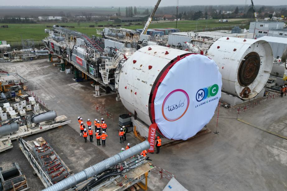 Le chantier de la ligne C du métro de Toulouse bat son plein, comme ici  au tunnelier de la Ligne C qui creusera le tronçon de 4,8 km entre Ponts-Jumeaux et Raisin. (Photo : Julien Belahsen - Eiffage Génie Civil / Tisséo Ingénierie)