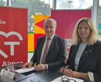 Jean-Luc Moudenc, maire de Toulouse et président de Toulouse Métropole et Isabelle Ferrer, adjointe au maire en charge de l’emploi et de l'insertion. (Photo Dorian Alinaghi Entreprises Occitanie)