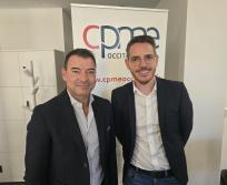 Vincent Aguillera, président de la CPME Occitanie et Mickaël Lapostolle, responsable régional développement et stratégie à la CPME Occitanie. (Photo Dorian Alinaghi)