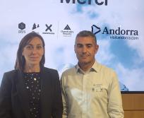 Noemí Pedra Pifarré, directrice marketing d'Andorre Turisme et  David Ledesma Torres, le directeur marketing de Grandvalira Resorts. (Photo Dorian Alinaghi)