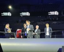 De gauche à droite : Salomé Géraud, co-fondatrice du Drive tout Nu, Mathieu Roudié, président de la fédération du BTP 31, Pierre-Olivier-Nau, président du Medef Haute-Garonne, Didier Katzenmayer, président de l'UIMM Occitanie et Nicolas Durand, président CPME 31. (Photo Dorian Alinaghi)