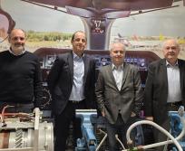 De gauche à droite : Gilles de Raffin, trésorier et président de l’antenne de la Haute-Garonne de l'UIMM Occitanie et président du groupe R-Meca, Xavier Aumont, président de l'antenne du Tarn-et-Garonne de l'UIMM Occitanie et PDG de Archean Technologies, Didier Katzenmayer, président de l'UIMM Occitanie et directeur aux affaires industrielles chez Airbus Operations SAS et Robert Gaiana, président de l'antenne du Lot de l'UIMM Occitanie. (Photo Dorian Alinaghi)