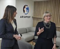 Karine Meininger, directrice régionale de France Travail Occitanie et Sabine Tertre, présidente du groupe Air Support. (Photo Dorian Alinaghi)