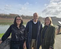 De gauche à droite : Nathalie Perrot, présidente de l’URSCOP Occitanie Pyrénées, Cyril Rocher, le directeur et Sophie Sophie Hemardinquer responsable de la communication chez Les Scop Occitanie Pyrénées. (Photo Dorian Alinaghi)