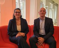 Catherine Mallet, présidente du conseil d’administration et Christophe Bosson, directeur général de la Banque Populaire Occitane. (Photo Dorian Alinaghi)