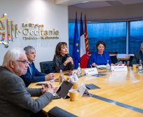 Carole Delga dévoile la stratégie “Occitanie Résiliente”, un plan régional conçu pour renforcer la protection des territoires et anticiper les effets du changement climatique. (Photo Younès Hamma / Région Occitanie)