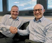 De gauche à droite : Francois Rainville, CEO d’Averna et Patrice Bélie, CEO de Spherea. (Photo Spherea)