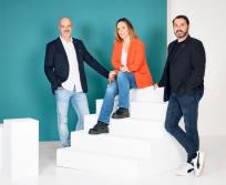 Olivier Rondolotto, président de l’enseigne et les deux directeurs généraux, Nathalie Grand-Clément et Philippe Scozzi. (Photo Centrakor)