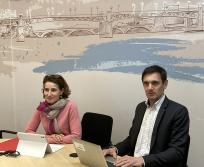 Christine Bardinet, directrice régional de la Banque de France Occitanie et Vincent Foussal, Responsable du service des études économiques. (Photo Banque de France)