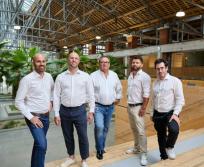 Julien Chollet, directeur commercial, Julien Haure, président, Jean-Pierre Mader, Luis Urday, directeur technique et trading et Dan Cabrol, responsable R&D et ingénierie . (Photo Bohr Energie)