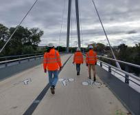 Le groupe Everenn intervient régulièrement sur le suivi, l'instrumentation acoustique/vibratoire et le monitoring structurel de grands ouvrages d'art, à l'image de la passerelle Robert-Poujade à Toulouse. (Photo Everenn)