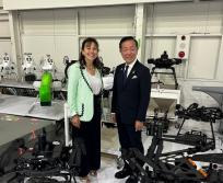 Carole Delga, présidente de la Région Occitanie / Pyrénées-Méditerranée et Shunsuke Toya, CEO et president de Prodrone. (Photo Région Occitanie)
