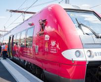 Le premier train liO à batteries d’Occitanie est entré en service ce 31 août. Sa particularité ? Une rame existante dont les moteurs diesel ont été remplacés par des batteries lithium-ion. (Photo Région Occitanie)