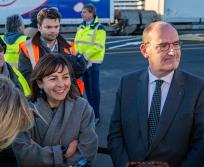 Carole Delga,  présidente de la Région Occitanie / Pyrénées-Méditerranée et Jean Castex, PDG du groupe SNCF. (Photo région Occitanie) 
