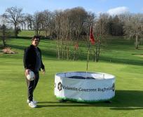 L'ancien numéro 9 ou 10 du Stade Toulousain Valentin Courrent s'est lancé dans le rugbygolf après sa carrière professionnelle. (Photo : Valentin Courrent)