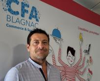 Thomas Fantini (groupe Esprit Pergo) co-préside le CFA de Blagnac avec Maguelone Pontier (directrice générale du MIN de Toulouse). (Photo : Anthony Assémat - Entreprises Occitanie)