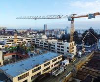 Les grues de Stibat s'étendent vers les chantiers bordelais (projet en cours quartier Tivoli).