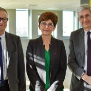 De gauche à droite : Joël Bertrand, Magali Vaissiere & Christian Picollet. (Photo IRT Saint Exupéry°