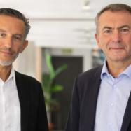 Hervé Jouves, président Hygie31 (à droite) et Stéphane Solinksi, directeur général Laf Santé. (Photo : Hygie31)