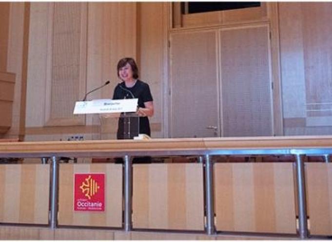 Carole Delga, présidente de la Région Occitanie. @Laurent Boutonnet. Région Occitanie.