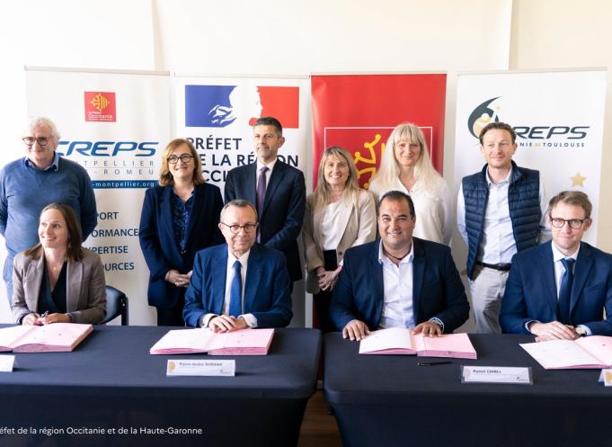 L’État, la Région Occitanie et les CREPS de Toulouse et Montpellier / Font-Romeu viennent de signer une nouvelle convention pour la période 2026-2032. (Préfet de la région Occitanie et de la Haute-Garonne)  