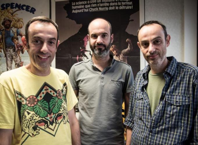 Éric Tosti, Jean-François Tosti et David Alaux, Fondateurs de TAT Productions Crédit: SamuelMartin