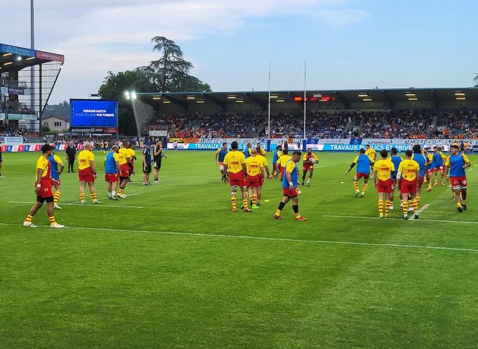 Data Pro Rugby fournit des infos très pointues sur plus de 6000 joueurs issus d'une trentaine de championnats et de compétitions dans le monde, comme le Top 14 (ici le match Castres-Perpignan en mai 2023). (Photo : Anthony Assémat - Entreprises Occitanie) 
