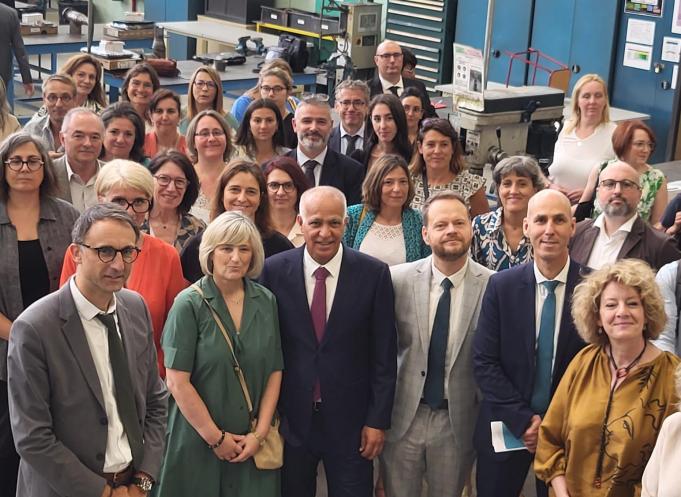 Mostafa Fourar, le recteur de l'académie de Toulouse, a réuni les futurs responsables de ces bureaux des entreprises, qui seront déployés dans les lycées professionnels dès la rentrée 2023. (Photo : Anthony Assémat - Entreprises Occitanie)