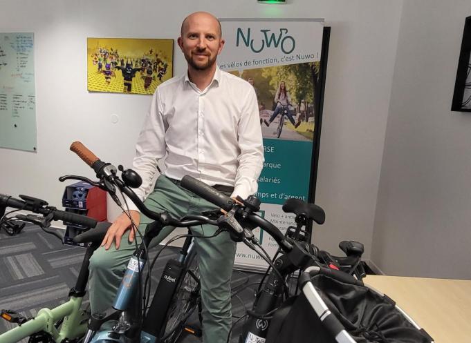 Nicolas Misiak, fondateur de Nuwo, veut atteindre la barre de 1000 vélos de fonction en location d'ici 2025. (Photo : Anthony Assémat - Entreprises Occitanie)