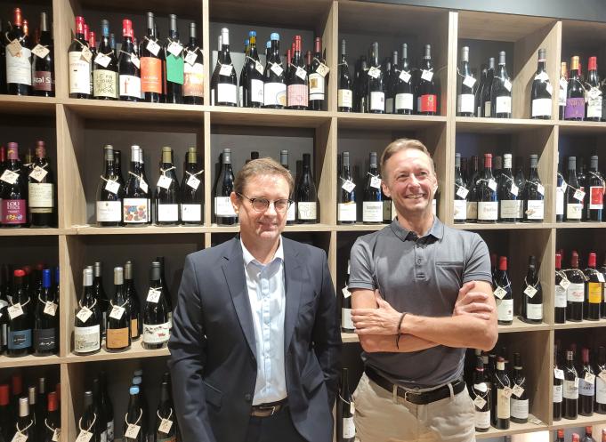 Paul Fabre, directeur de l'interprofession des vins du Sud-Ouest et Christophe Logeais, directeur marketing de l'interprofession des vins du Sud-Ouest. (Photo : Dorian Alinaghi - Entreprises Occitanie)