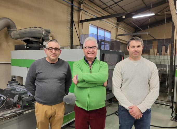 Arcometal, représenté par le président Frédéric Mallet (à gauche) et le responsable commercial Fabien Lamole (à droite), se rapproche de Codigel et de son président Laurent Sibille (au centre). (Photo : Anthony Assémat - Entreprises Occitanie)