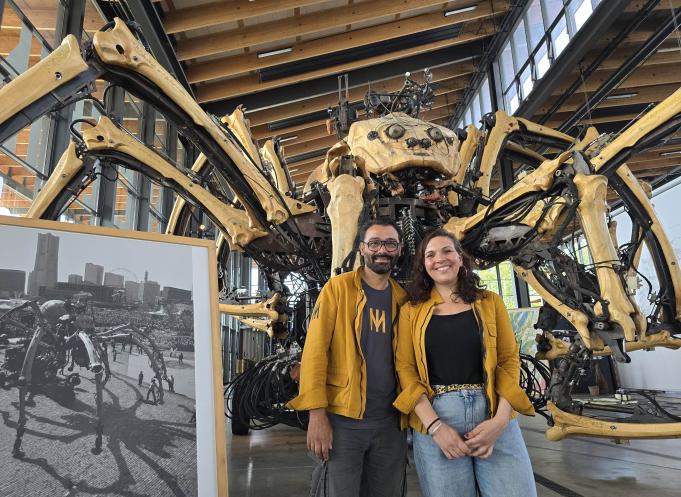 Everest Canto, directeur d’exploitation de la Halle de la Machine, et Fanny Poitevin, responsable de communication et de développement des publics. (Photo : Dorian Alinaghi - Entreprises Occitanie)