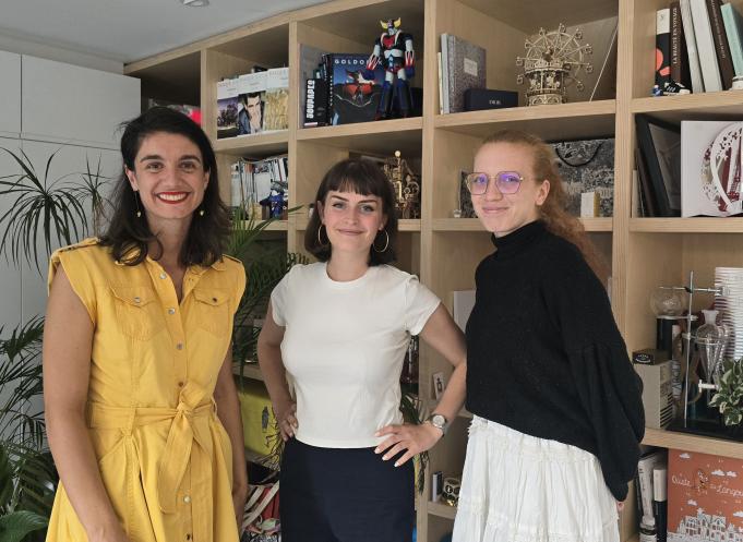 De gauche à droite : Aurélie Tripier, fondatrice de The Retail Office, accompagnée de ses deux stagiaires Louise Thomas et Lucie Rivière. (Photo Dorian Alinaghi Entreprises Occitanie)
