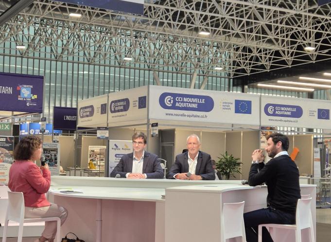 Qorvo a souligné l'importance de ses partenaires et experts clés, notamment Jean-Baptiste Biolay de Technis, Edouard Boucher d'Iidre, et les équipes de l'IUT de Blagnac. (Photo Sopie Nanin)