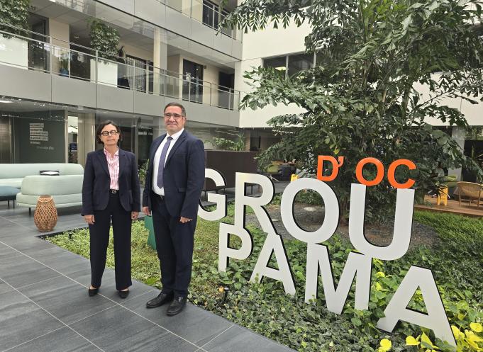 Florence Bousquet, directrice générale de Groupama d’Oc et Pierre Martin, président de Groupama d’Oc. (Photo Dorian Alinaghi Entreprises Occitanie)