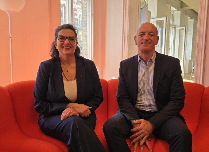 Catherine Mallet, présidente du conseil d’administration et Christophe Bosson, directeur général de la Banque Populaire Occitane. (Photo Dorian Alinaghi)