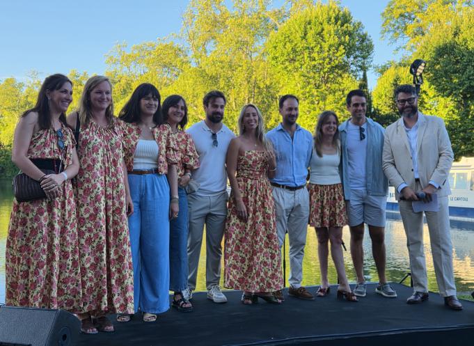 De gauche à droite les membres du Comex40 Haute-Garonne : Margaux Piantoni, Chloé Meunier, Mathilde Lise, Charlotte Frey, Florent Poitevin, Salomé Géraud, Paul Vincent Grégot-Tricoire, Candice Lourdin, Sébastien Herrera et Vincent Furlan. (Photo Dorian Alinaghi)